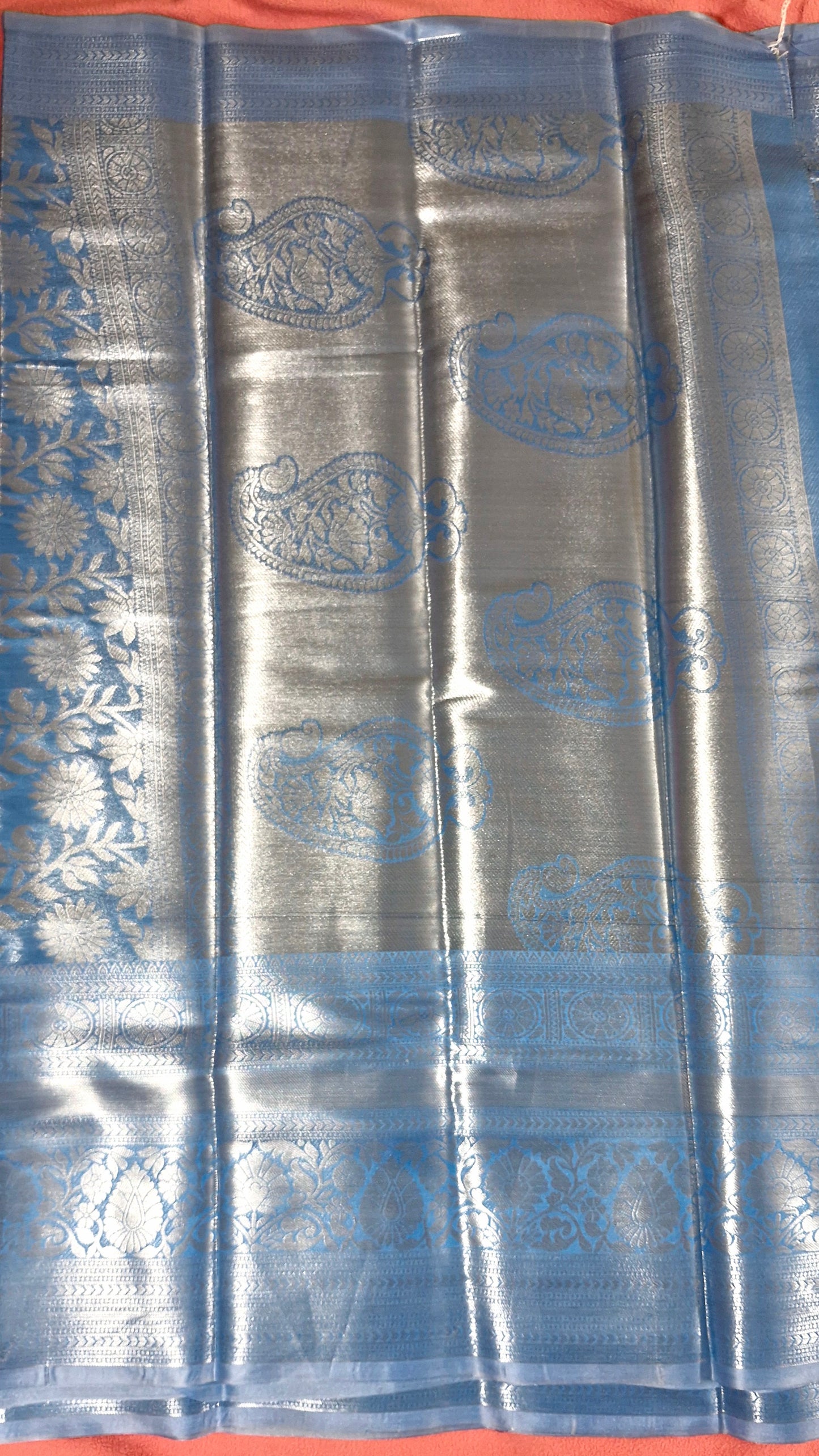 SKY BLUE SILK SAREE