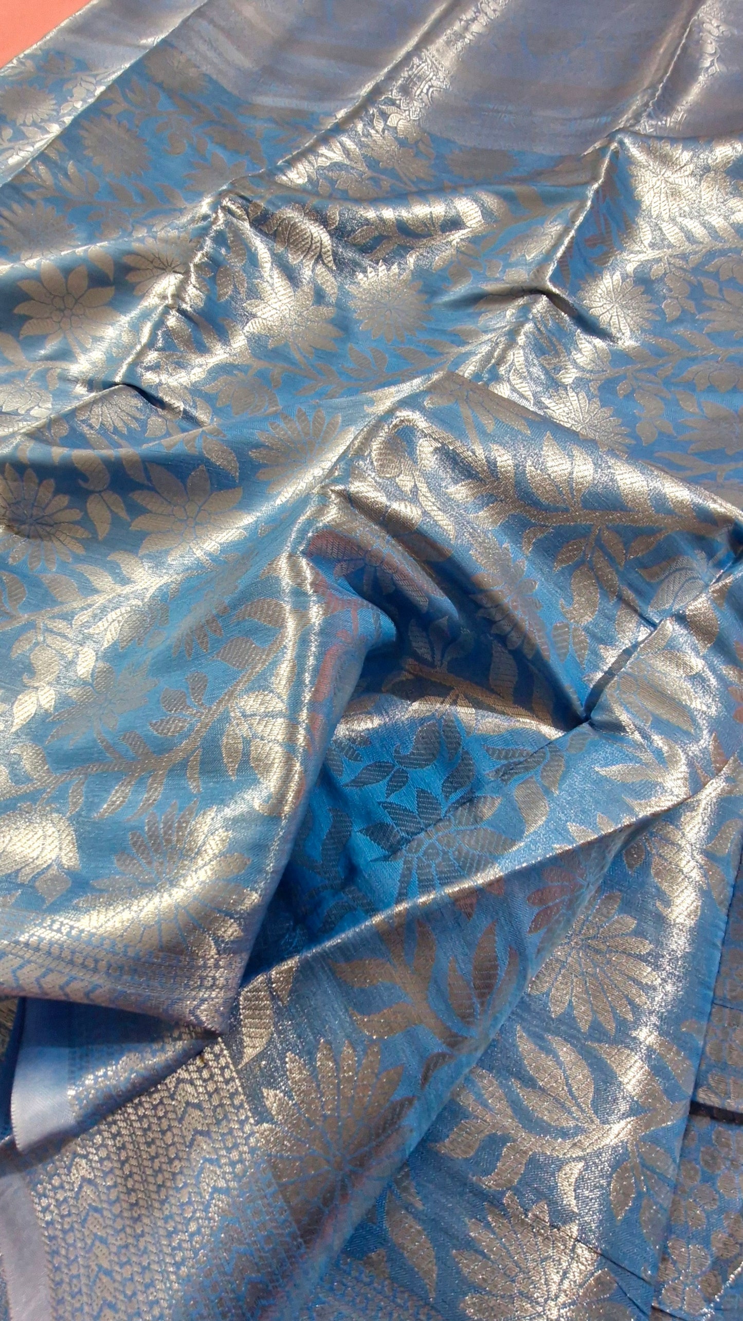 SKY BLUE SILK SAREE