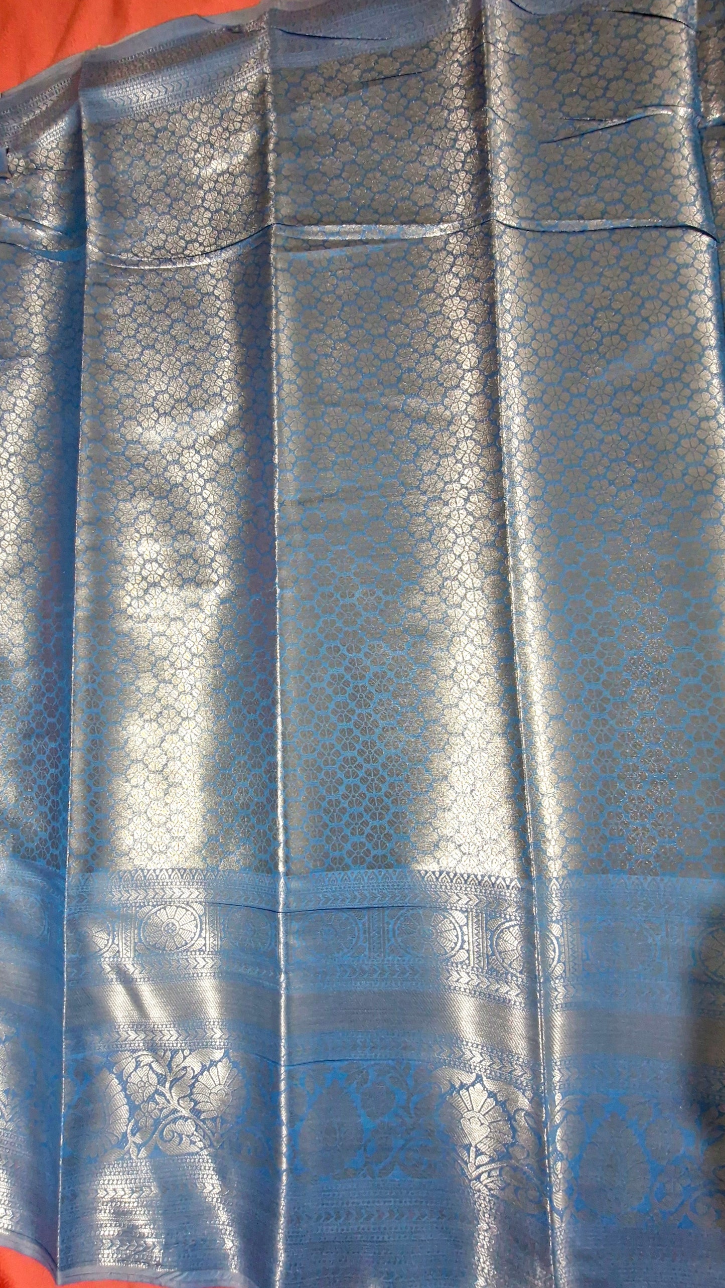 SKY BLUE SILK SAREE