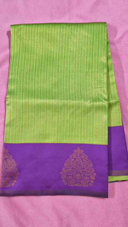PARROT GREEN SILK SAREE