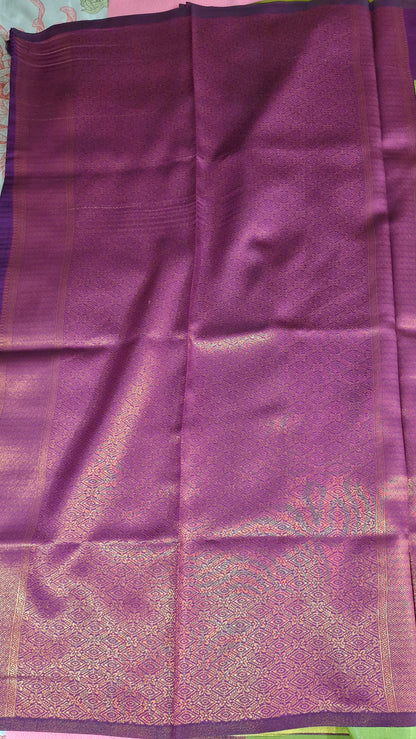 PARROT GREEN SILK SAREE