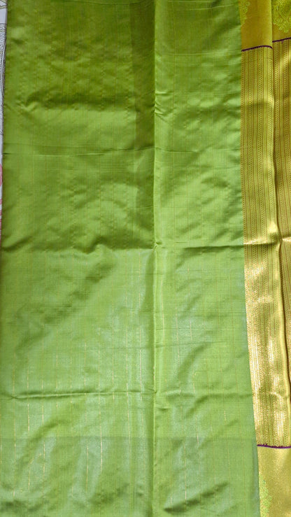 PARROT GREEN SILK SAREE