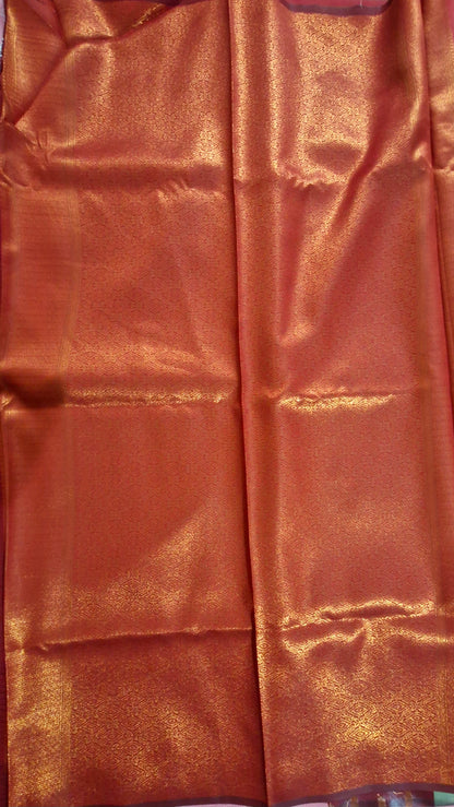 CREAMISH GOLDEN SILK SAREE
