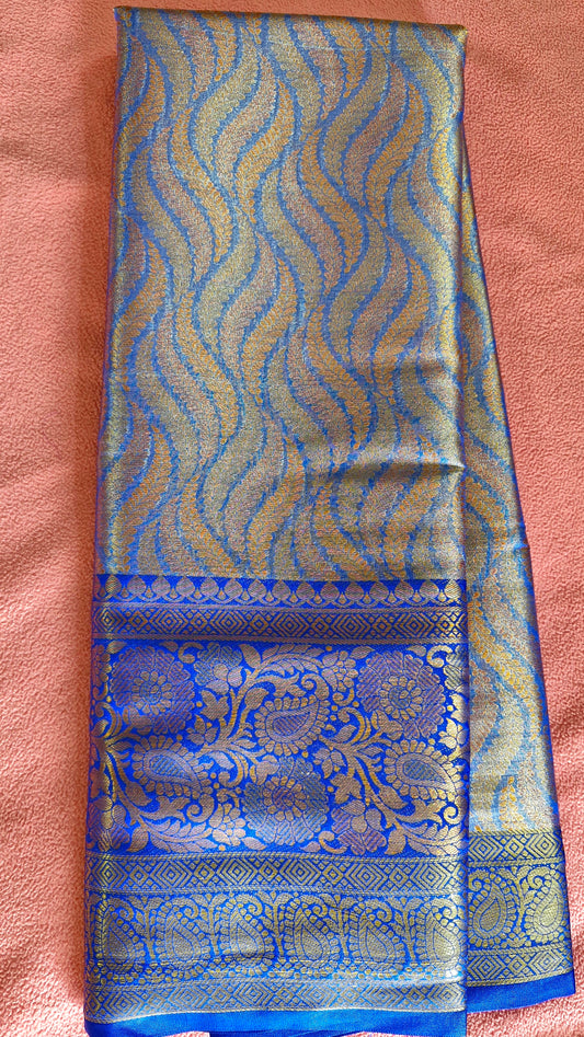 BLUE GOLDEN SAREE