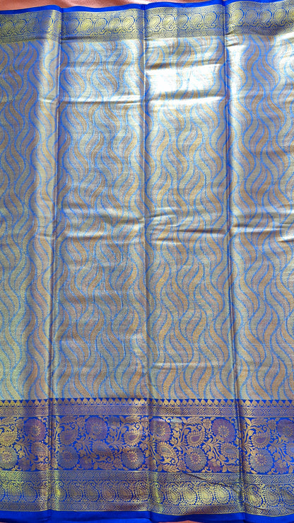 TEAL GREY SAREE