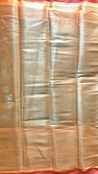 LIGHT PEACH SILK SAREE