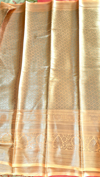 LIGHT PEACH SILK SAREE