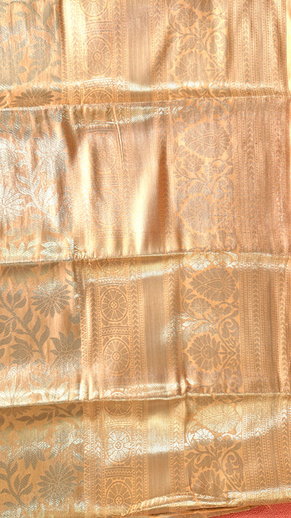 LIGHT PEACH SILK SAREE