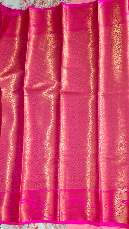 OFF-WHITE GOLDEN SILK SAREE