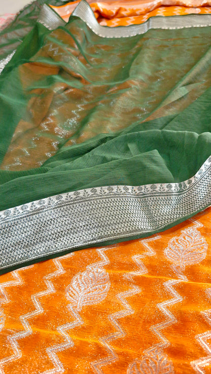 MUSTARD YELLOW GEORGETTE SAREE