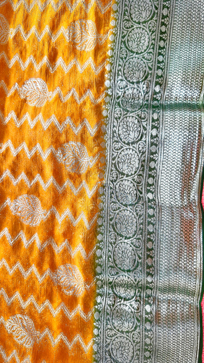 MUSTARD YELLOW GEORGETTE SAREE
