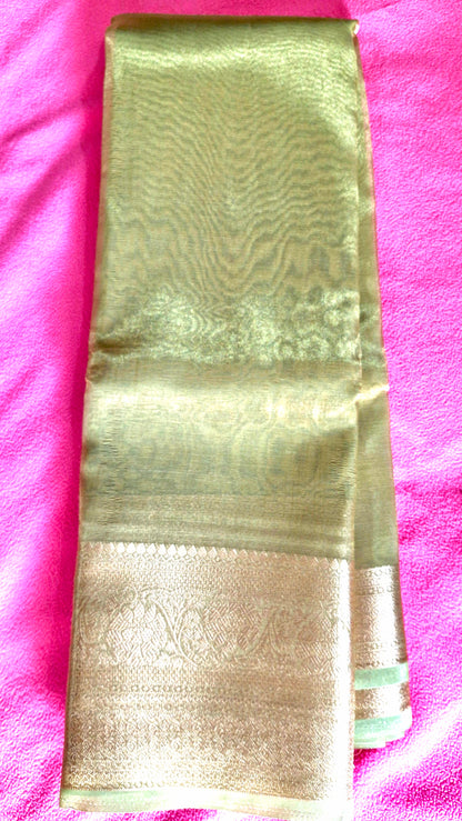 PISTACHIO GREEN ORGANZA SAREE