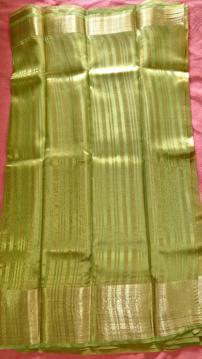 PISTACHIO GREEN ORGANZA SAREE