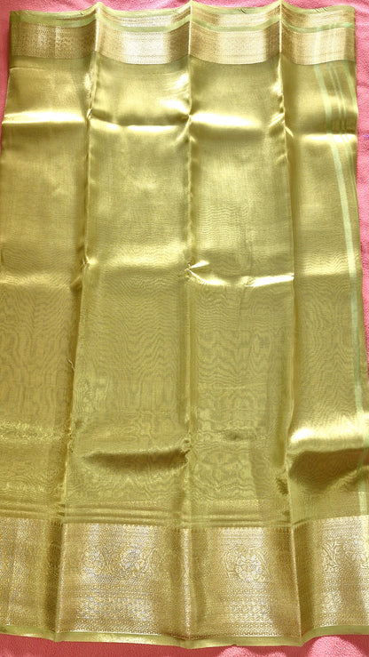 PISTACHIO GREEN ORGANZA SAREE
