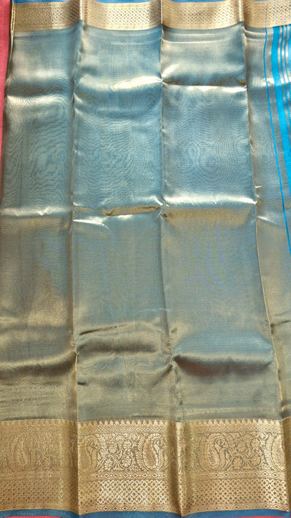 TURQUIOSE ORGANZA SAREE