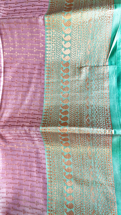 LIGHT MAUVE SILK SAREE
