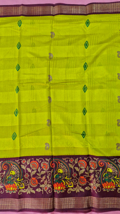 YELLOW SILK SAREE