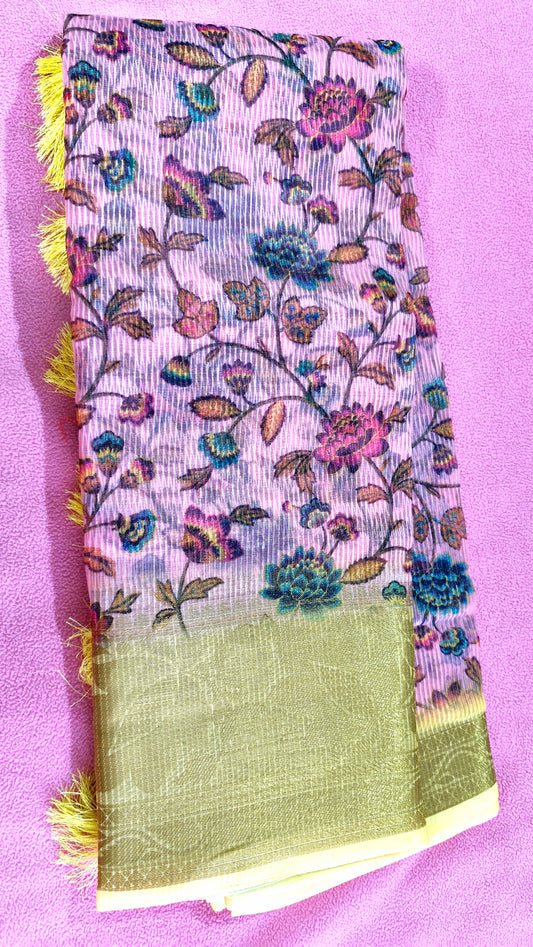PEACH SILK SAREE