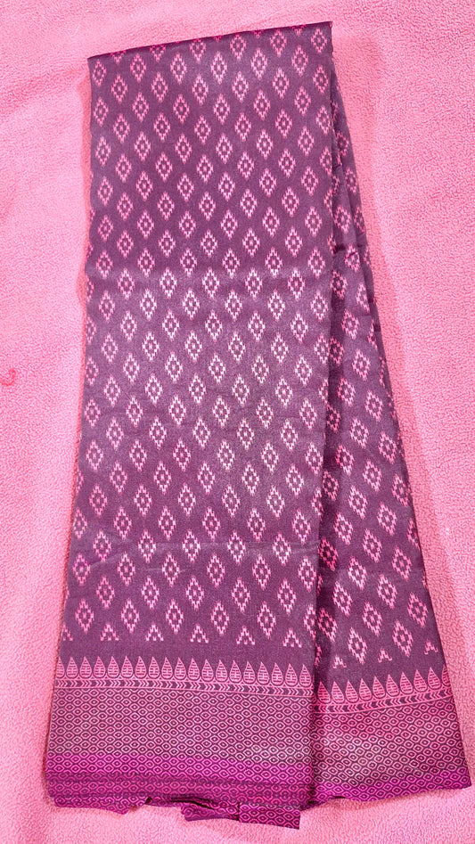BURGUNDY SILK SAREE