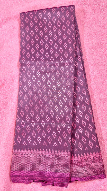 BURGUNDY SILK SAREE