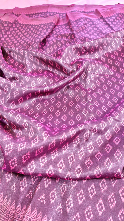 BURGUNDY SILK SAREE