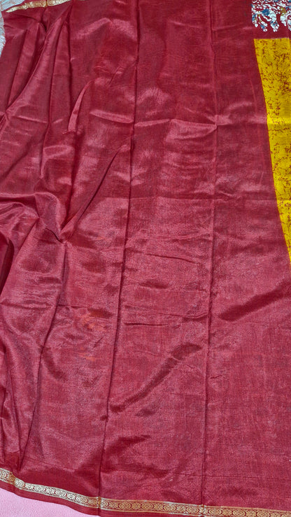 MUSTARD SILK SAREE