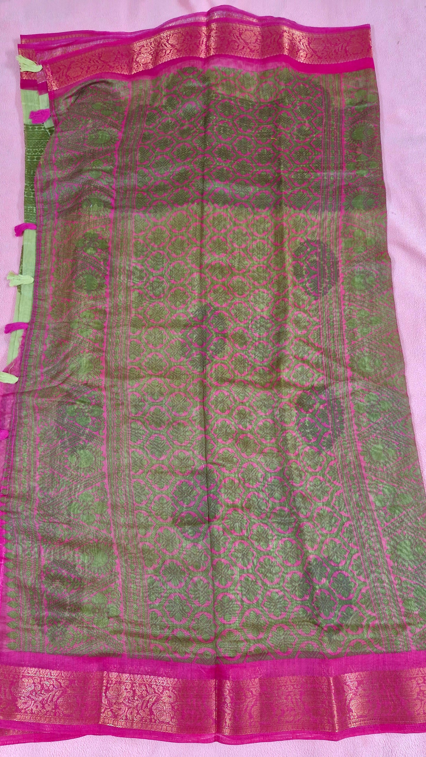BIEGE BROWN COTTON SAREE