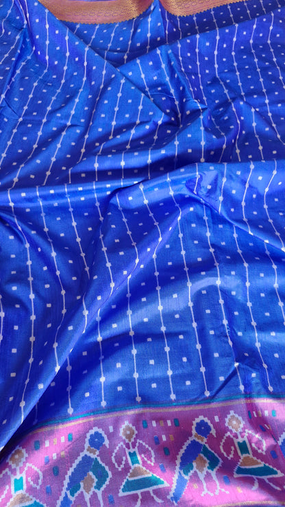 ROYAL BLUE POCHAMPALLI SILK SAREE