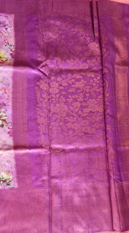 MAUVE ORGANZA SAREE