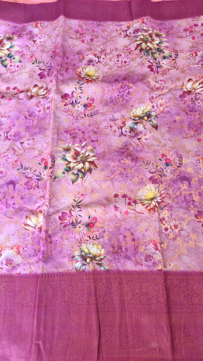 MAUVE ORGANZA SAREE