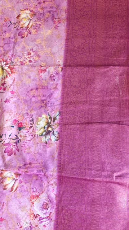 MAUVE ORGANZA SAREE