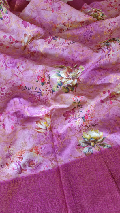 MAUVE ORGANZA SAREE