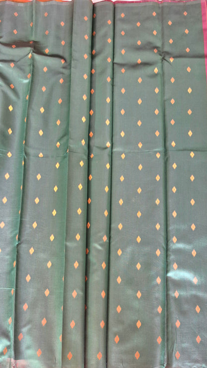 WINE GOLD SILK SAREE