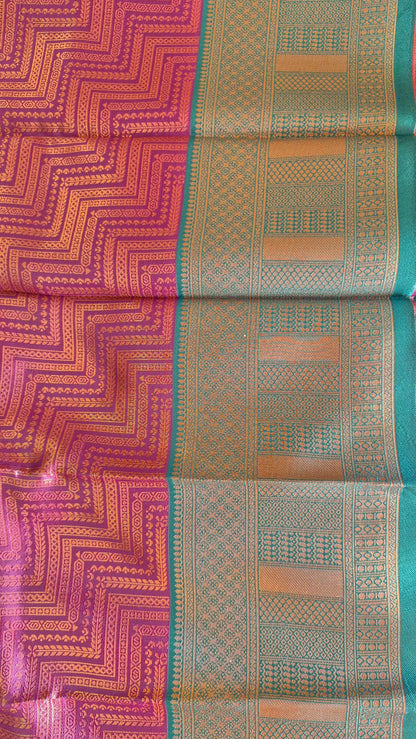 WINE GOLD SILK SAREE