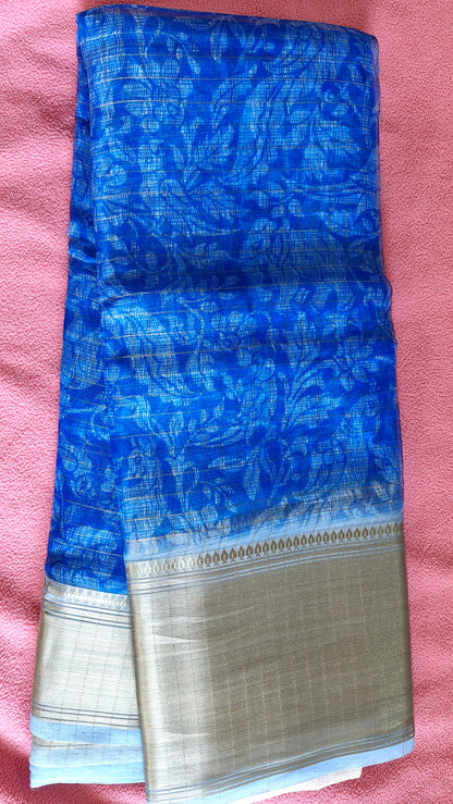 ROYAL BLUE COTTON SAREE