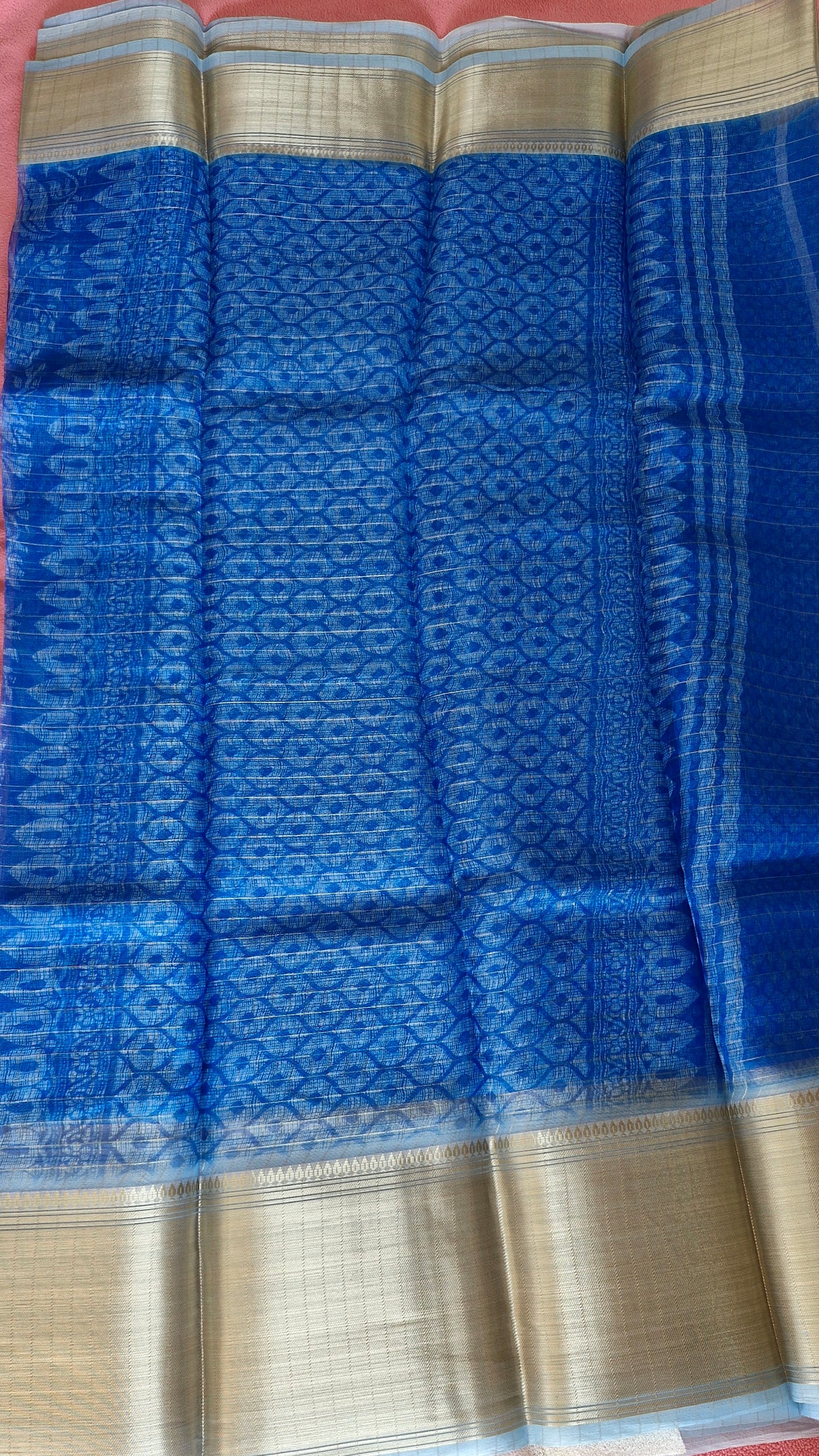 ROYAL BLUE COTTON SAREE
