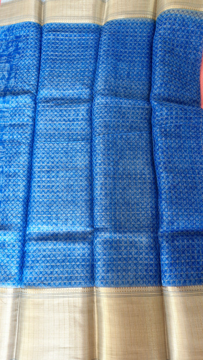 ROYAL BLUE COTTON SAREE