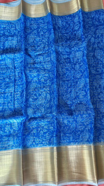 ROYAL BLUE COTTON SAREE