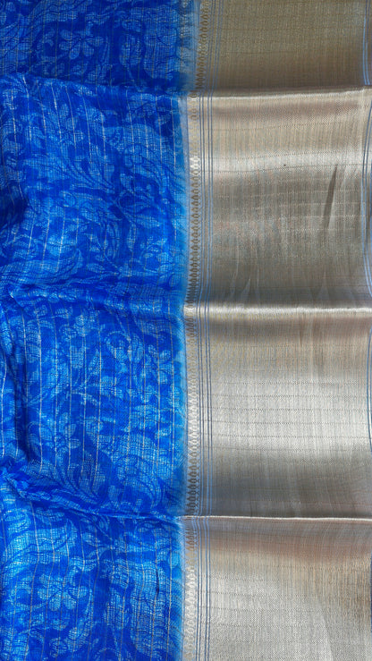 ROYAL BLUE COTTON SAREE