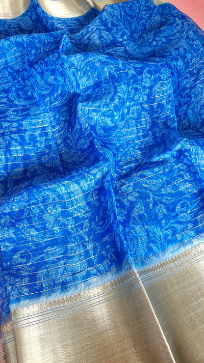 ROYAL BLUE COTTON SAREE
