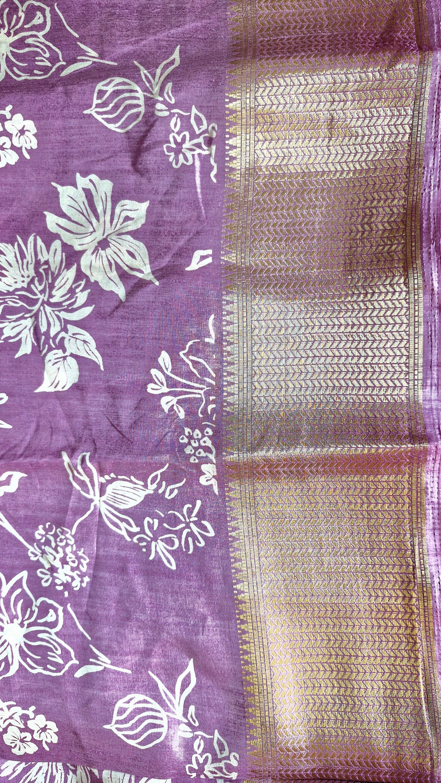 Mauve Cotton Silk Saree