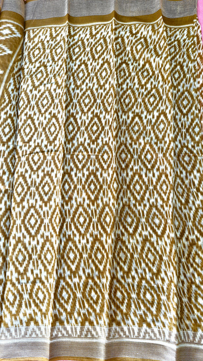 RUST YELLOW COTTON SAREE