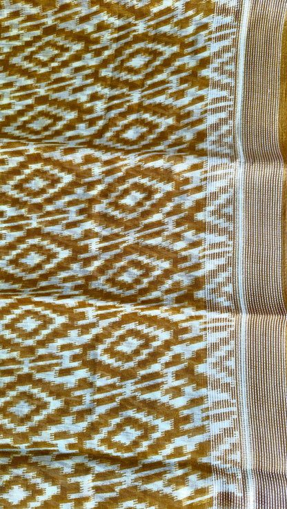 RUST YELLOW COTTON SAREE