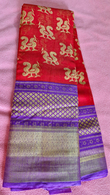 ORANGE COTTON SAREE